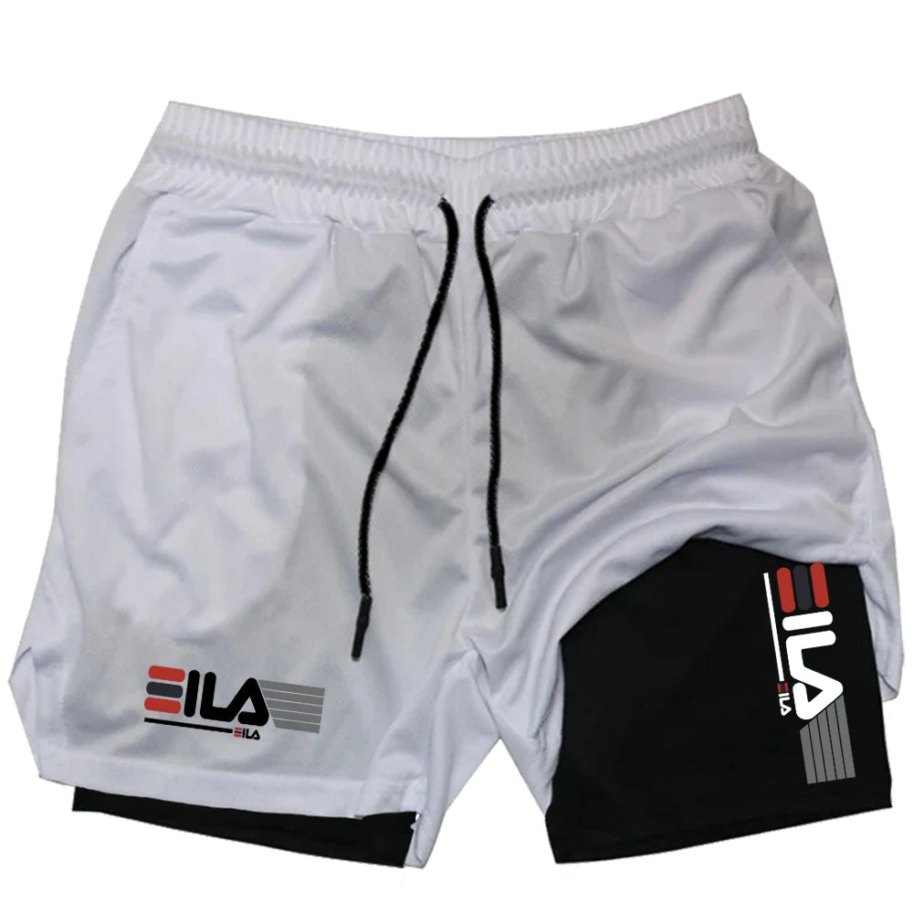 DAVI RUNNING ATHLETIC SHORTS DOUBLE LAYAR