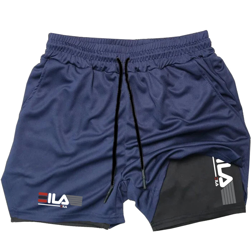 DAVI RUNNING ATHLETIC SHORTS DOUBLE LAYAR