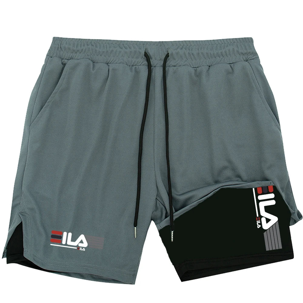 DAVI RUNNING ATHLETIC SHORTS DOUBLE LAYAR