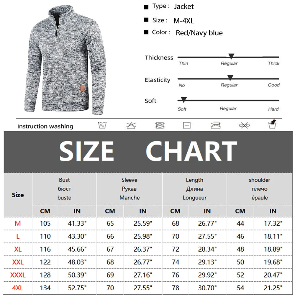 MENS HALF ZIP PULL OVER OUTDOOR