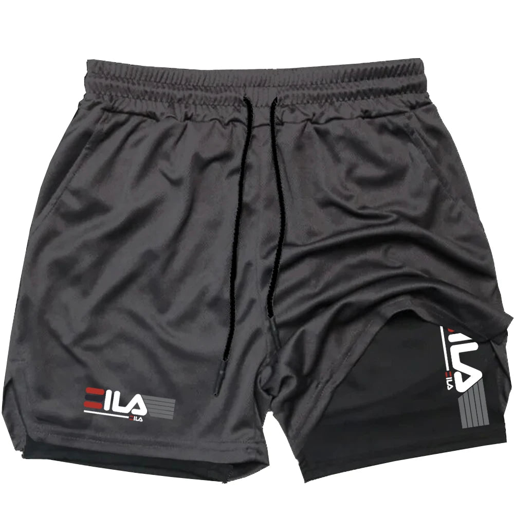 DAVI RUNNING ATHLETIC SHORTS DOUBLE LAYAR