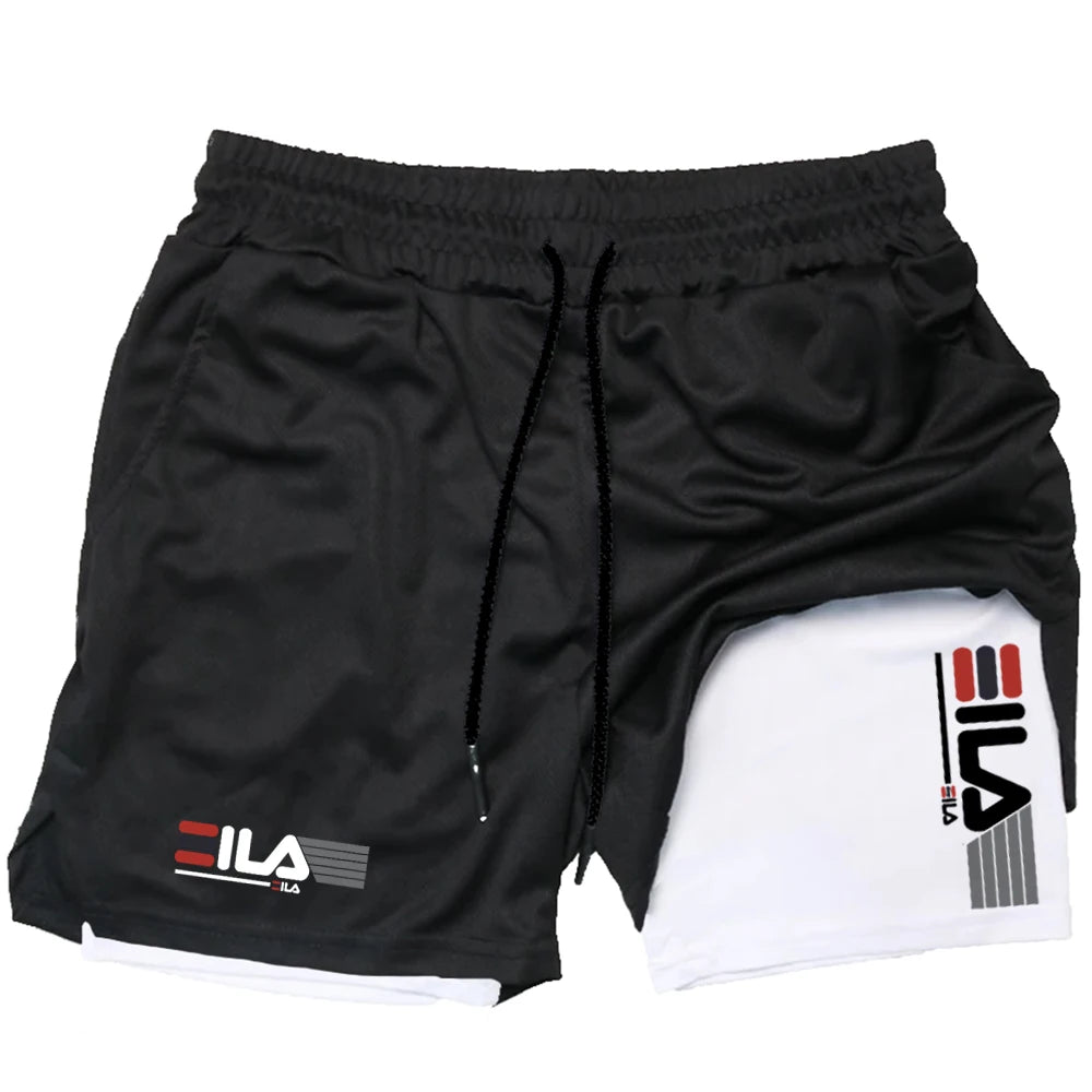 DAVI RUNNING ATHLETIC SHORTS DOUBLE LAYAR