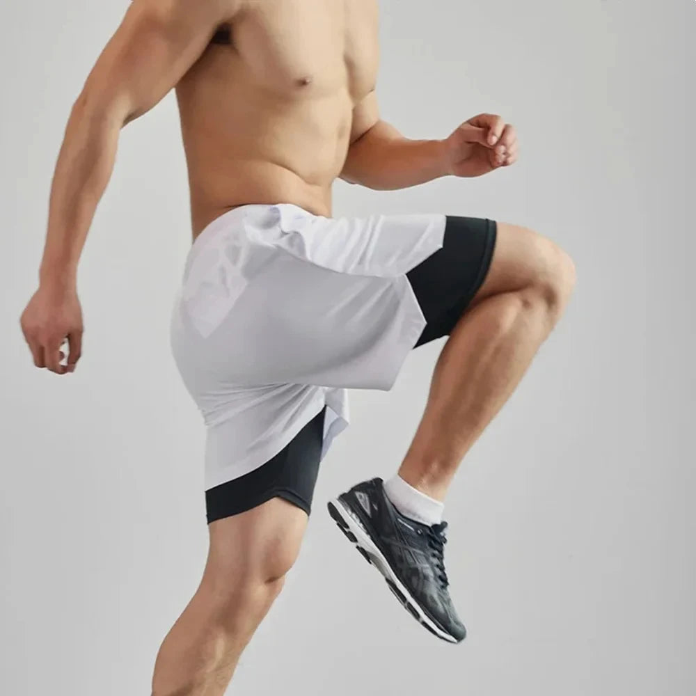 DAVI RUNNING ATHLETIC SHORTS DOUBLE LAYAR